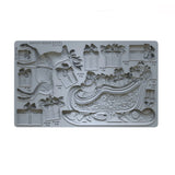 Iron Orchid Designs Santa’s Sleigh Mould 6” x 10” Christmas Holiday Reindeer Gifts