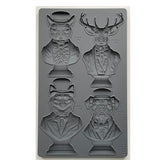 Iron Orchid Designs IOD Invitation Only Mould 6” x 10” Mold Cat Dog Deer Fox