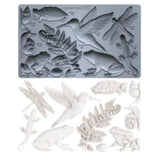 Iron Orchid Designs IOD Dewdrop Pond Mould 6” x 10” Hummingbird Toad Dragonfly Snail Salamander Turtle