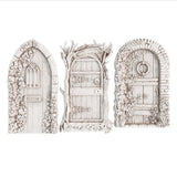 Iron Orchid Designs IOD Hidden Hollow Arched Fairy Hobbit Garden Doors 6” x 10”