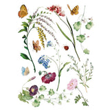 Iron Orchid Designs IOD Marche des Fleurs ™ Rub On Transfer Pad 8 Pages, 12” x 16”
