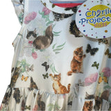 Charlie’s Project Twirl Dress Circle Skirt Butterflies Cats Kittens Pockets Size 2T