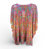 Two Fly Botanicals Kimono Cover Up Floral One Size Tropical 95% Polyester