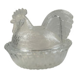 Rosso Westmoreland Clear Crystal Rooster on Basket Nest New USA