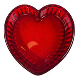 Mosser Glass Ruby Red Valentine Heart Trinket Jewelry Box Hummingbird 4” New