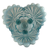 Mosser Eye Winker Aqua Blue Opalescent Spooner Candy Dish Vase New