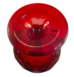 Mosser Ruby Red Glass Compote Pedestal Bowl New USA 6.5” Fruit Candy