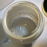 3 Ceiling Light Shades Milk Glass Clear Prismatic Star Vintage Art Deco MCM 5.5”