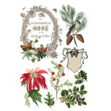 Iron Orchid Designs IOD Winter Botanist Rub On Transfer Pad, 8 Pages, 8” x 12”