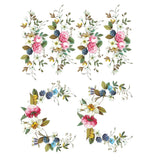 Iron Orchid Design Lost Garden Rub On Transfer Pad, 8 Pages, 12” x 16”