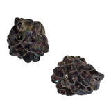 Pair Mosser Glass Trees Sugar Plum Purple Iridescent 2.75” USA New