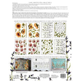 Iron Orchid Designs Painterly Florals Rub On Transfer Pad, 8 Pages, 12” x 16”