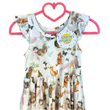Charlie’s Project Twirl Dress Circle Skirt Butterflies Cats Kittens Pockets Size 2T
