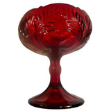 Mosser Ruby Red Glass Compote Pedestal Bowl New USA 6.5” Fruit Candy
