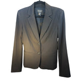 Rafaella Black Jacket Button Front Fitted Lined Long Sleeves Womens Size 10