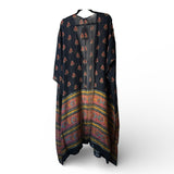 Natural Life Boho Bounty Navy Floral Light Weight 3/4 Sleeves Duster One Size New