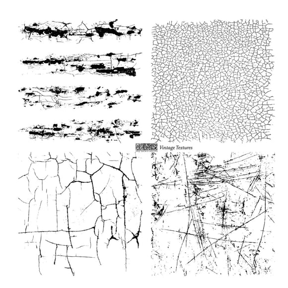 Iron Orchid Designs IOD Vintage Textures 12” x 12” Stamp