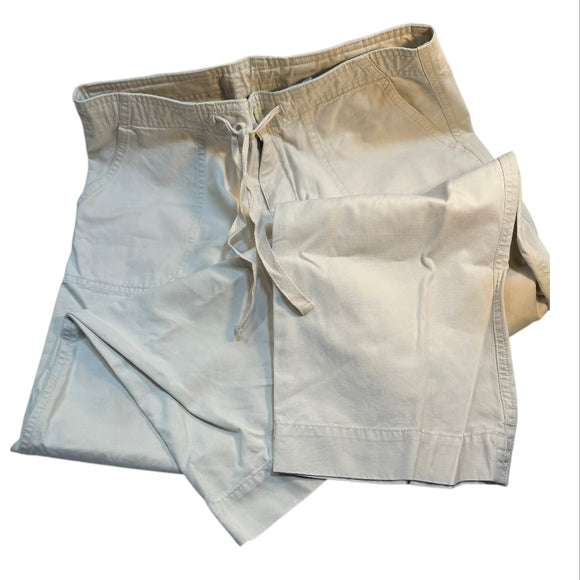 Womens Old Navy Khaki Draw String Zip Front Pants Vintage Size 1