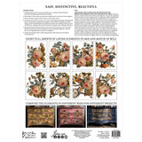 Iron Orchid Designs IOD Joie Des Roses Rub On Transfer Pad, 8 Pages, 12” x 16”