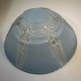 Art Deco Blue Glass Ceiling Light Frosted Shade 1940s Vintage Cottagecore 10.25”