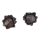 Pair Mosser Glass Trees Sugar Plum Purple Iridescent 2.75” USA New