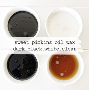 4 Oz Sweet Pickins Oil Wax in Clear, Dark, White and Black