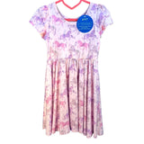 Twirl Dress Unicorns Purple Pink Size 3/4 Pockets New