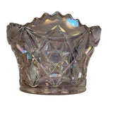 Mosser Finger Candy Trinket Bowl Pink Rose Carnival Glass Star Pattern New USA 3.5” Tall