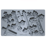Iron Orchid Designs Les Croix 6” x 10” IOD Mould™ Cross Mold