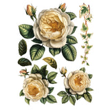 Iron Orchid Designs IOD Collage de Fleurs Rub On Transfer Pad 8 Pages 12” x 16”