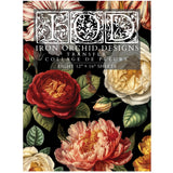 Iron Orchid Designs Collage de Fleurs Rub On Transfer Pad, 8 Pages, 12” x 16”