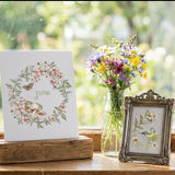 Iron Orchid Designs IOD The Bramblewood Diaries Transfer Pad, 8 Pages 8” x 12” Months Birds Deer