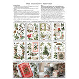 Iron Orchid Designs IOD Winter Botanist Rub On Transfer Pad, 8 Pages, 8” x 12”