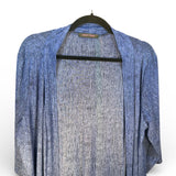 Crazy Train Blue Heather Sheer Duster 3/4 Sleeves New