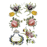 Iron Orchid Designs Fairytale Florals, Rub On Transfer Pad, 8 Pages, 8” x 12”