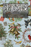Iron Orchid Designs IOD Winter’s Calling Transfer Pad, 8 Pages 8” x 12” Tree Bird Month