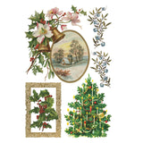 Iron Orchid Designs Christmas Joy Rub On Transfer Pad, 8 Pages, 8” x 12”