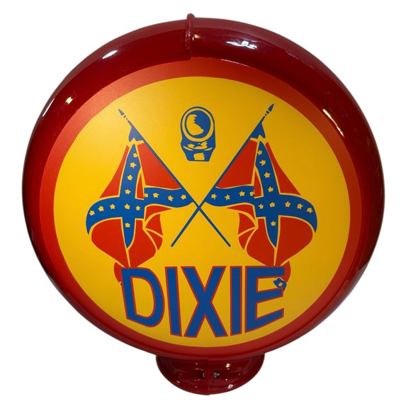Dixie Gasoline Reproduction Plastic Gas Pump Globe New