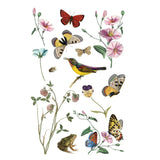 Iron Orchid Designs Wilde Bloemen Rub On Transfer Pad, 8 Pages, 8” x 12”