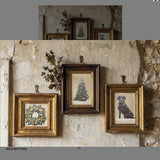 Iron Orchid Designs A Cotswold Christmas IOD 8 Page Transfer Pad 8” x 12”  English Houses Wreath Sheep Cow Dog Christmas Holiday