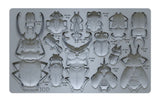 Iron Orchid Designs IOD Specimens Mould 6” x 10” Insect Beetle Mold New