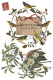 Iron Orchid Designs IOD Winter’s Calling Transfer Pad, 8 Pages 8” x 12” Tree Bird Month