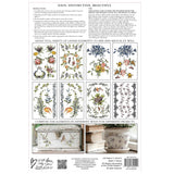 Iron Orchid Designs Fairytale Florals, Rub On Transfer Pad, 8 Pages, 8” x 12”
