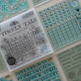 Iron Orchid Designs IOD Stamp Set A Timely Tale 6” x 6” 4 Sheets Week Days Months Numbers New