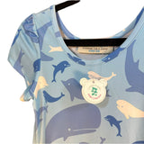 Charlie’s Project Girls Twirl Dress Sea Life Whales Dolphins Blue New, Size 5/6
