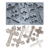 Iron Orchid Designs Les Croix 6” x 10” IOD Mould™ Cross Mold
