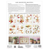 Iron Orchid Designs Saint Germain Rub On Transfer Pad, 8 Pages, 12” x 16”