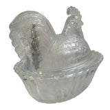 Rosso Westmoreland Clear Crystal Rooster on Basket Nest New USA