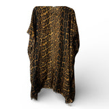 L.I.B New York Leopard Kimono Cover Up Light Weight New Brown