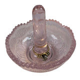 Mosser Passion Pink Glass Ring Holder Dish USA New Mother Bride